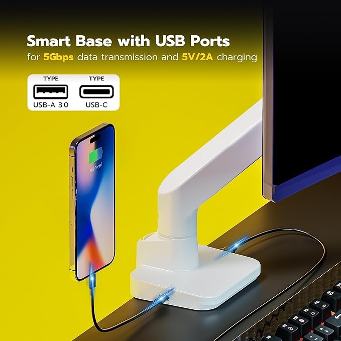 ARES WING Ultrawide Monitor Arms White - Image 5