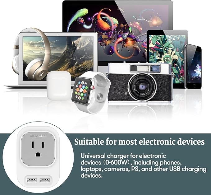 Mapambo Voltage Converter US to Europe Travel: International Universal Travel - Image 5