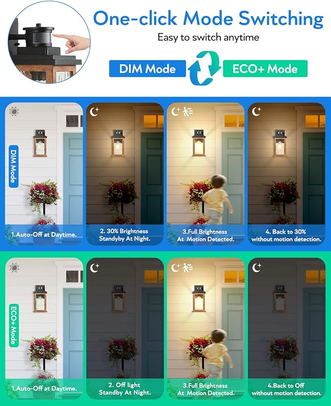 VIANIS 2 Packs Dusk to Dawn Outdoor Lighting - Image 3