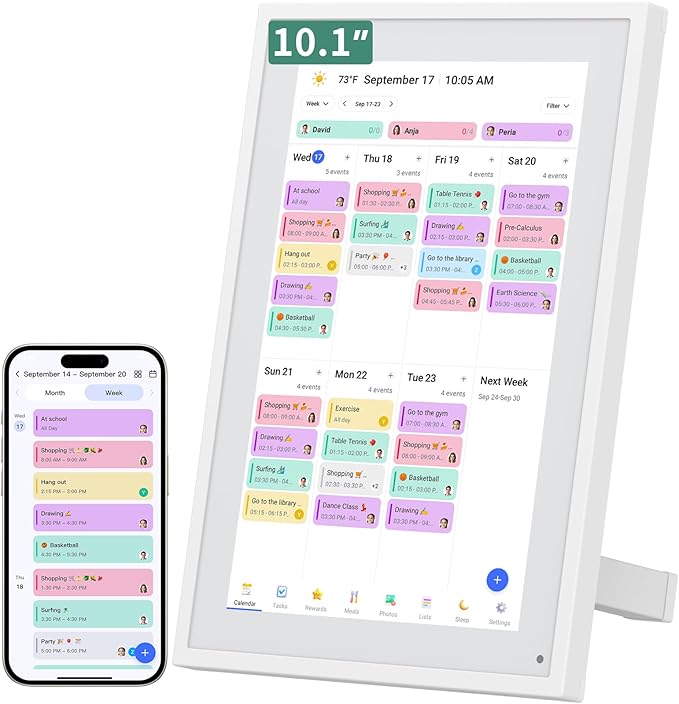 Smart Digital Calendar, 10.1" HD Smart Touch Screen Home Interactive Electron by LiviNGPAi