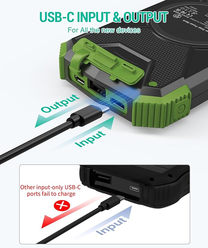 BLAVOR Solar Power Bank 10, Portable Wireless Charger, 20W Fast Charging - Image 4