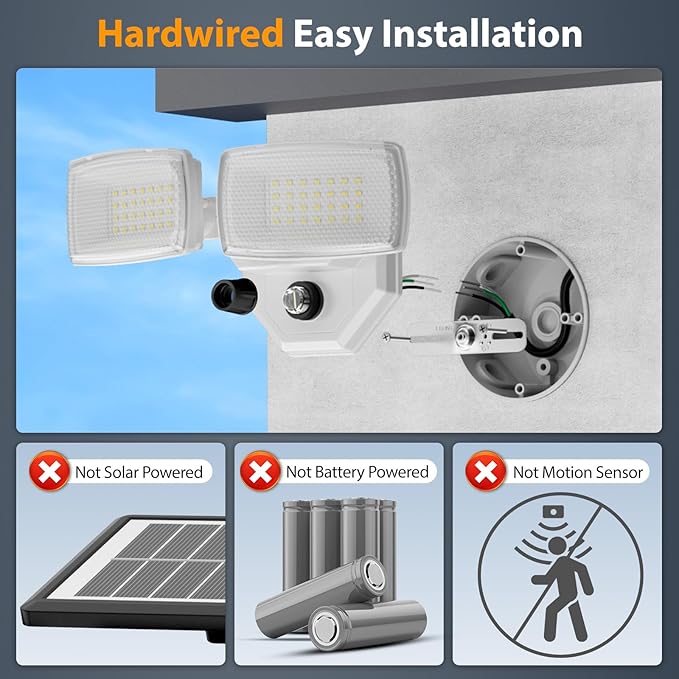 Onforu 32w 3200LM Dusk to Dawn Outdoor Lighting, 6500K Dual-Head Flood Light - Image 2