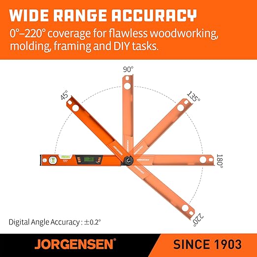 JORGENSEN Digital Angle Finder, Protractor Digital Level - Image 4