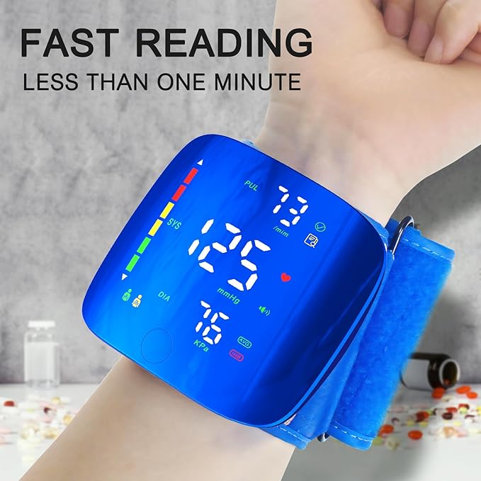 Wrist Blood Pressure Monitor, Rechargeable Blood Pressure Cuff - Image 3