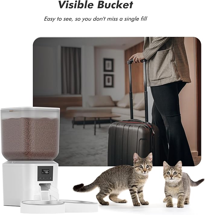 Automatic Cat Feeder for 2 Cats - 8L/34 Cups Large Capacity Auto Food Dispenser - Image 9