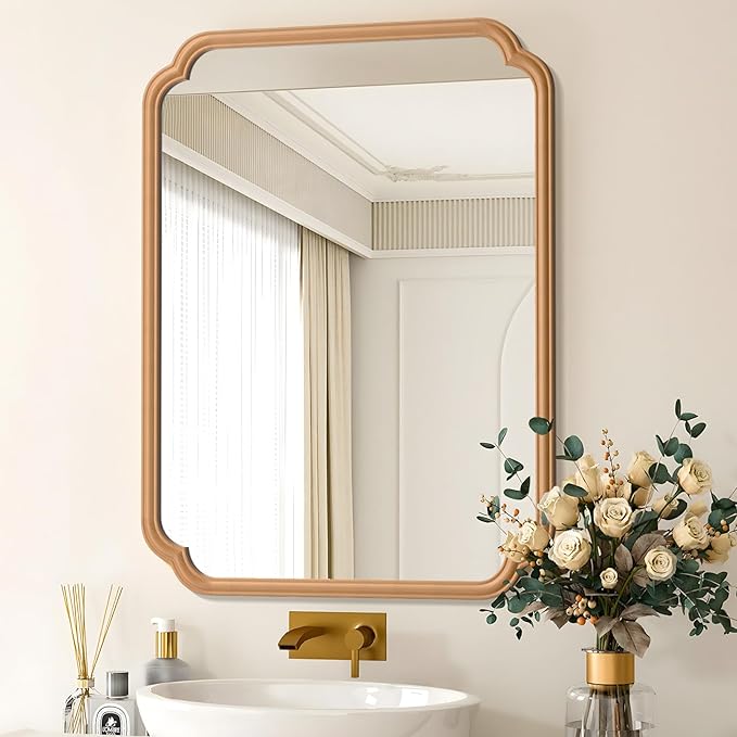 Wood Bathroom Mirror for Over Sink by FerytangeHome