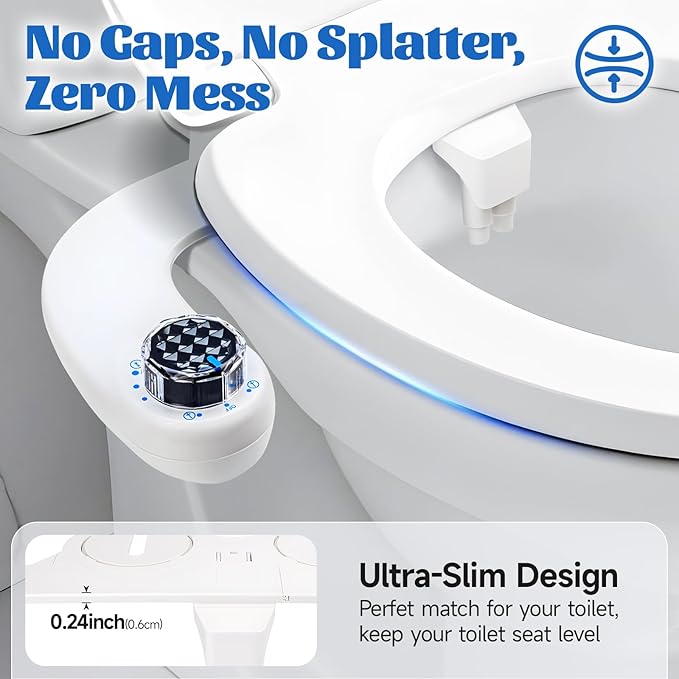 Bidet Attachment for Toilet Seat, Self-Cleaning Sprayer, Dual Nozzle Bidet - Image 4