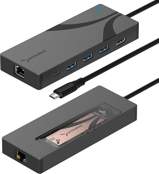 SABRENT USB-C Hub & SSD Enclosure, 6-Port Dock by SABRENT