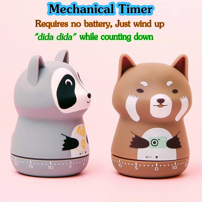 NUOSWEK Mechanical Kitchen Timer, Cute Animal Timer - Image 4