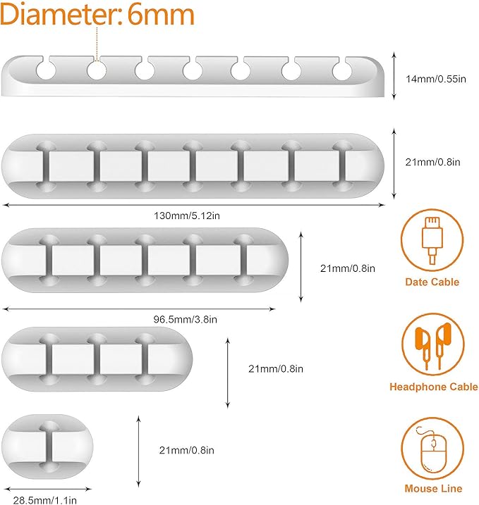 Cord Holder Cable Organizer Clips – Self Adhesive Cord Organizer - Image 4