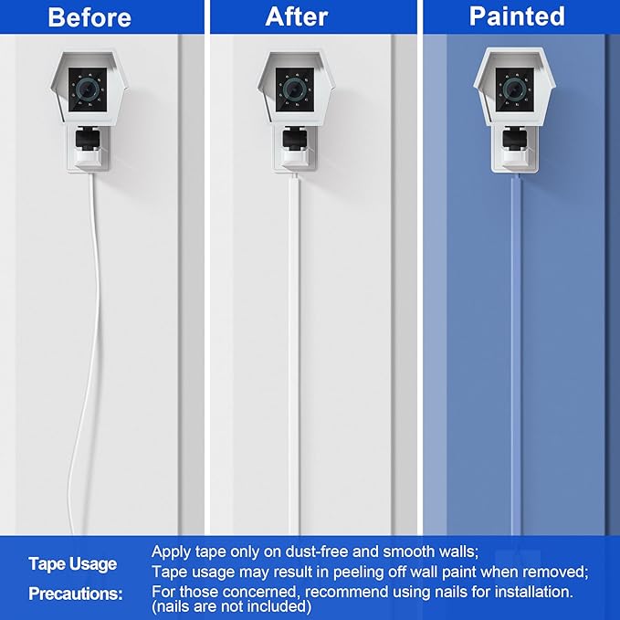 ZhiYo Cord Hider Wall for One Cord, 68in Cord Covers for Wires on Wall - Image 6