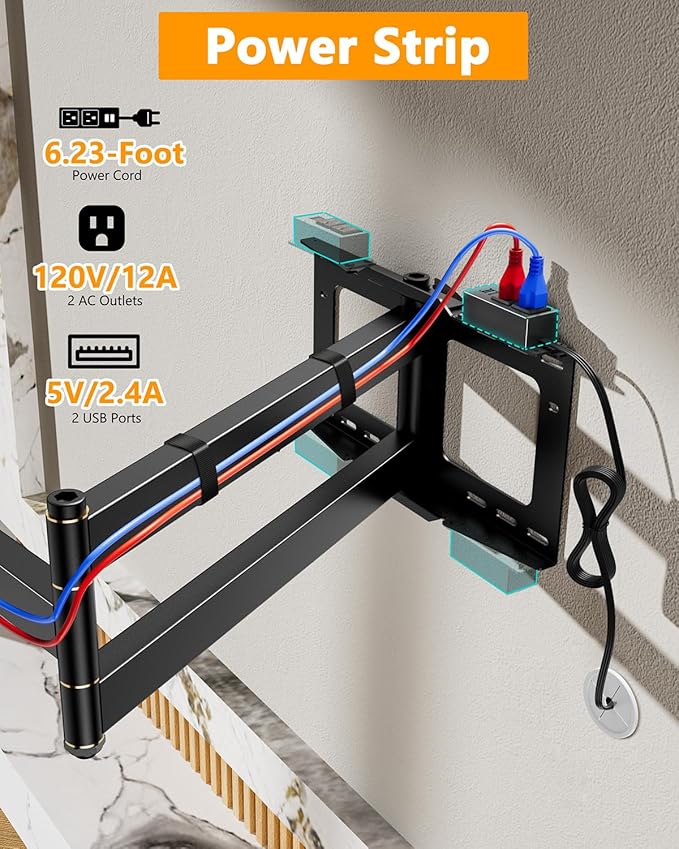 48'' Extension Extra Long Arm TV Wall Mount - Image 2