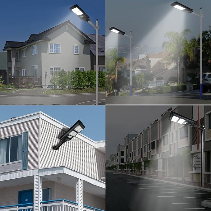 Lysed 10000LM Solar Lights Outdoor, 6000K Dusk to Dawn Security Led Flood Light - Image 2