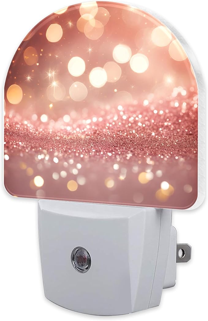 sndheke Rose Pink Glitter Night Light, 0.5w Energy Saving Sleep Friendly by sndheke