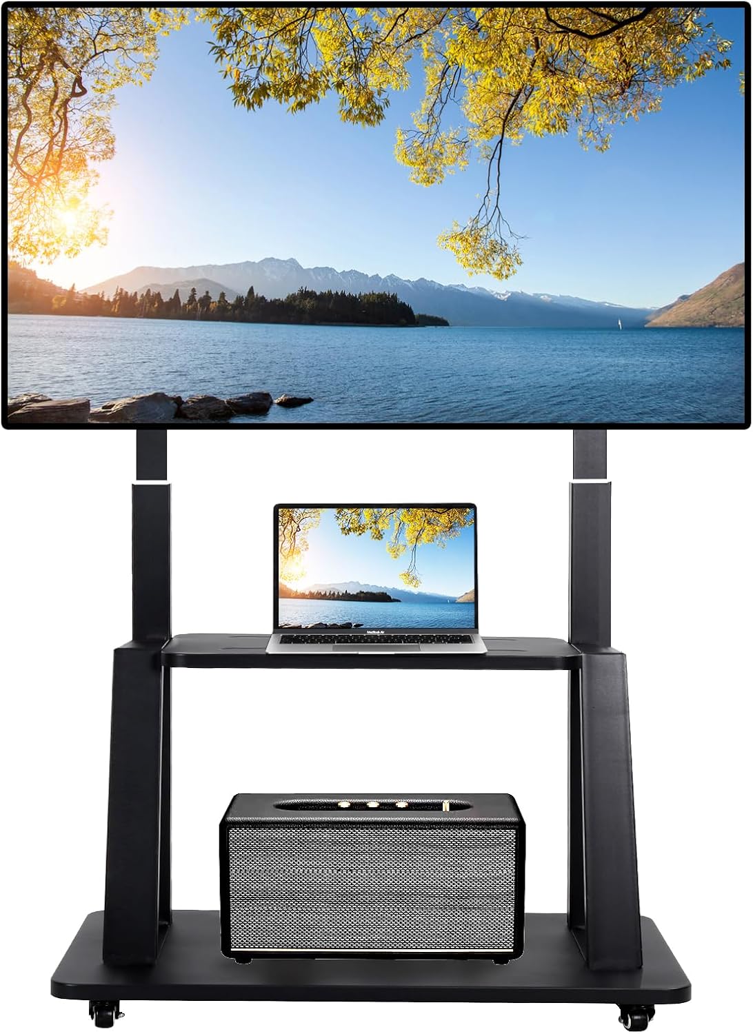 Maiproo Rolling TV Stand Mobile TV Cart on Wheels