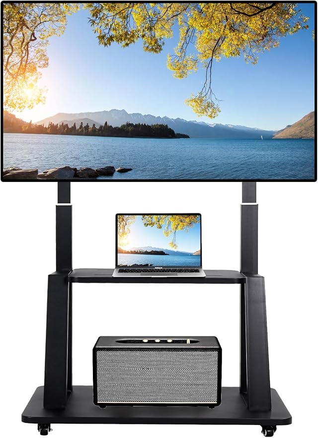Maiproo Rolling TV Stand Mobile TV Cart on Wheels by Maiproo