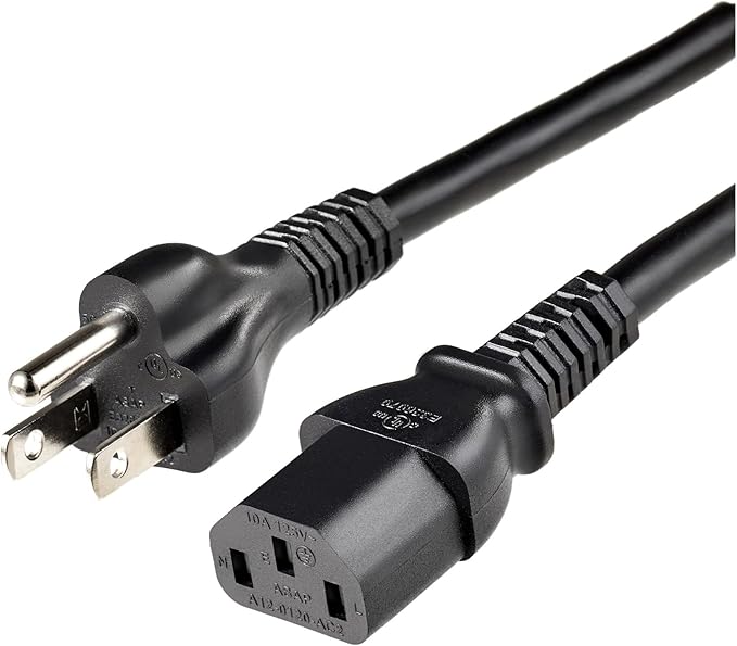 Amazon Basics PC Power Cord, 25 feet, AC Power Cord by AmazonBasics