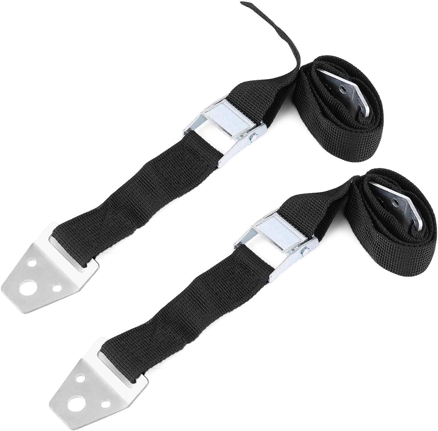 Heavy Duty Metal Anti Tip Straps - Adjustable Safety Furniture Wall Anchors for Baby Proofing Flat Screen TVs, Dressers, Bookcases, Cabinets - No Plastic Parts - Pack of 2