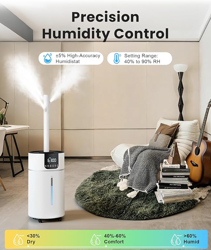 AreShark 4.2 Gal/16L Humidifier Large Room, Cool Warm Mist 2000ft² Whole House - Image 5