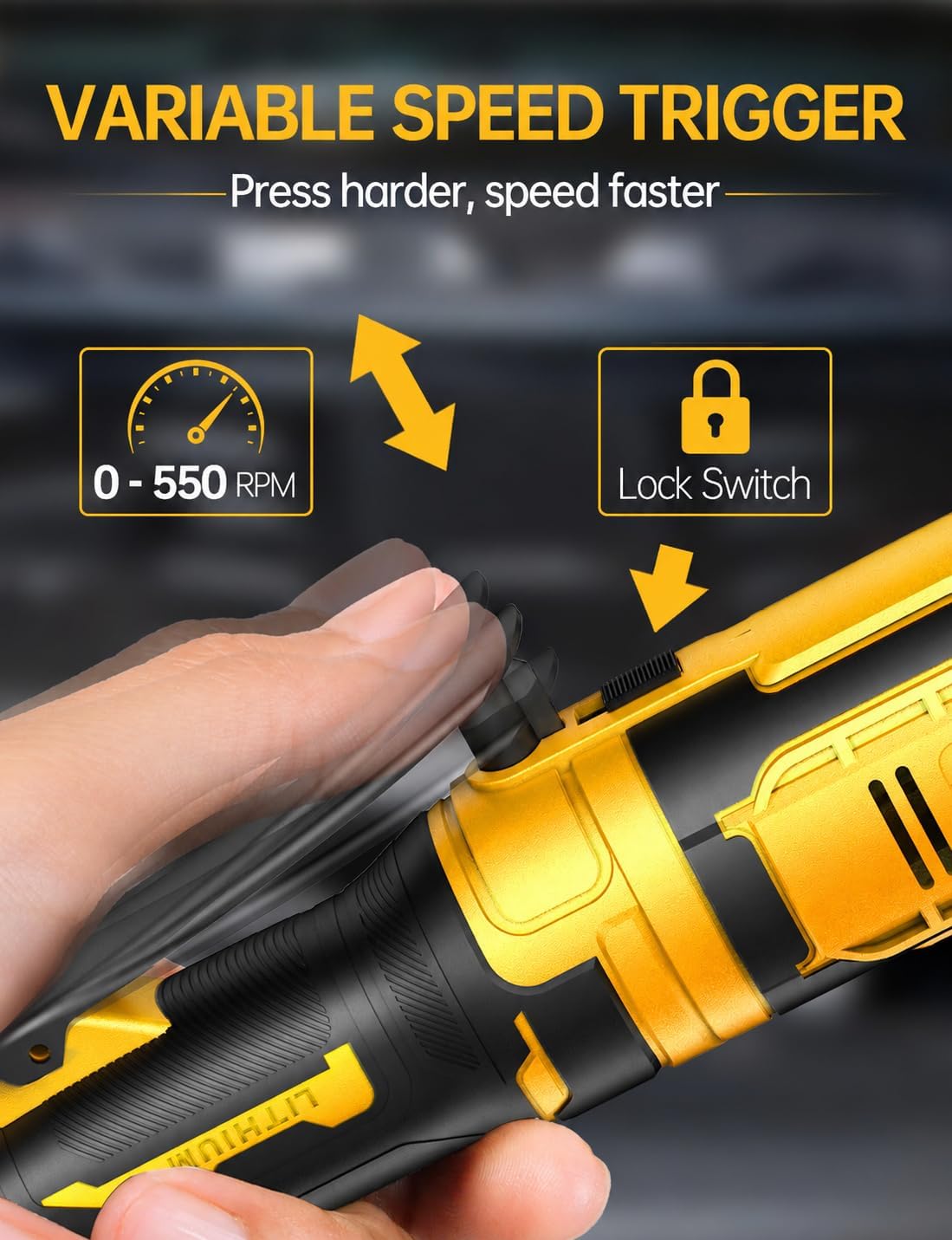 3/8 Inch Electric Ratchet Wrench Set for DEWALT 20V Battery, 88Ft-Lbs, 0-550RPM, Cordless Ratchet Wrench w/Variable Speed, Brushless Motor, Reinforced Head, R&F Switch, 7 Sockets,3/8" to 1/4" Adapter