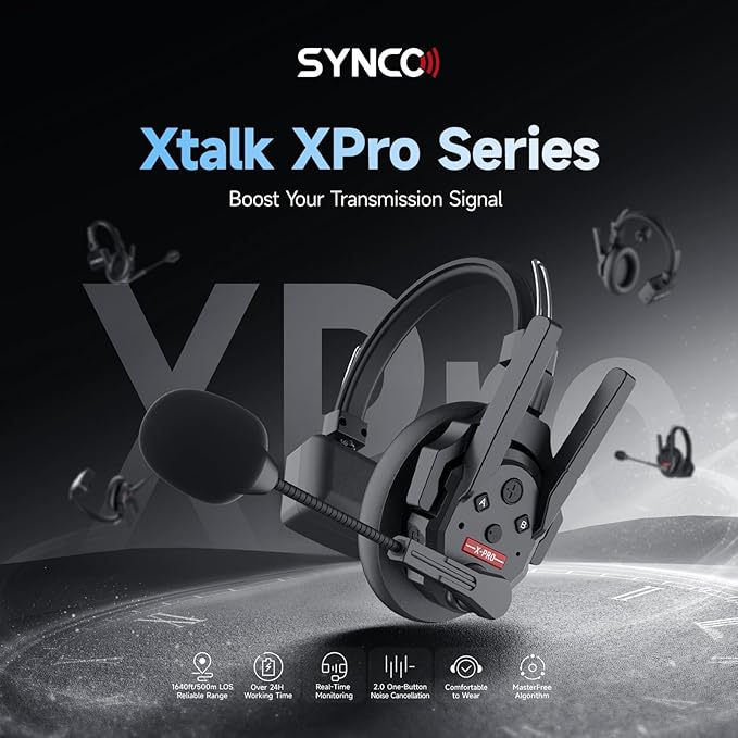 SYNCO XTalk Pro5 XPro X5 2.4GHz Wireless Headset Communication System Random - Image 9