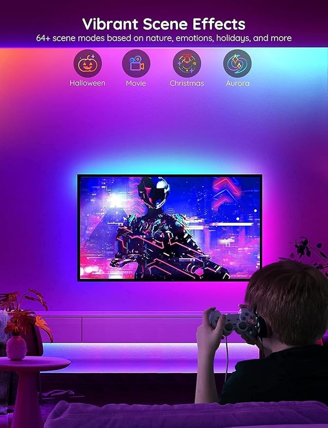 Govee RGBIC Alexa LED Strip Light 32.8ft, Smart WiFi LED Lights Work - Image 6