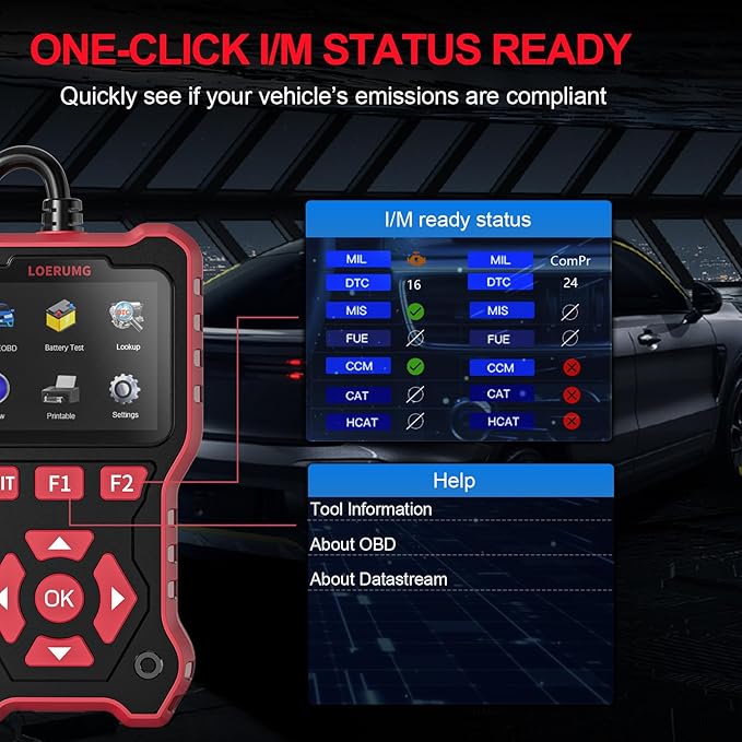 LOERUMG Professional OBD2 Scanner Diagnostic Tool Check Engine Code Reader - Image 4