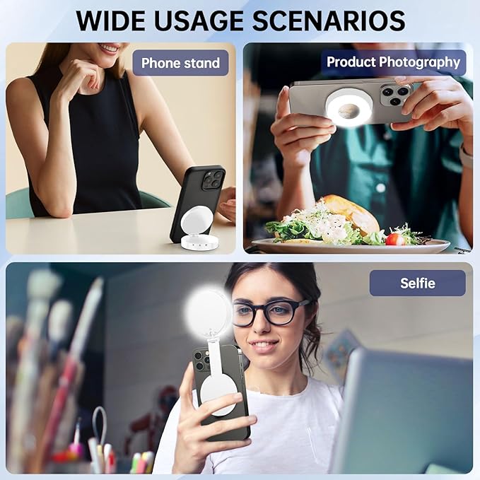 Selfie Light, Selfie Light for iPhone, Portable Phone Ring Light for Video - Image 7