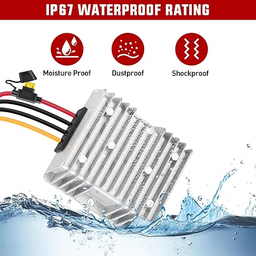 Nilight 48V to 12V Voltage Converter 240W 20A Regulator Step Down to 12VDC - Image 4