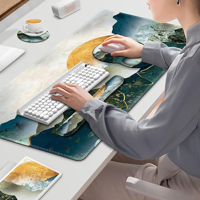 Gaming Mouse Pad, Large Desk Mat, Cute Desk Pad Protector, 4in1 XXL Mousepad - Image 7