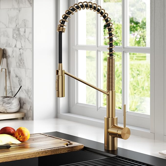 KRAUS Oletto Commercial Style Single Handle Pull Down Kitchen Faucet - Image 9