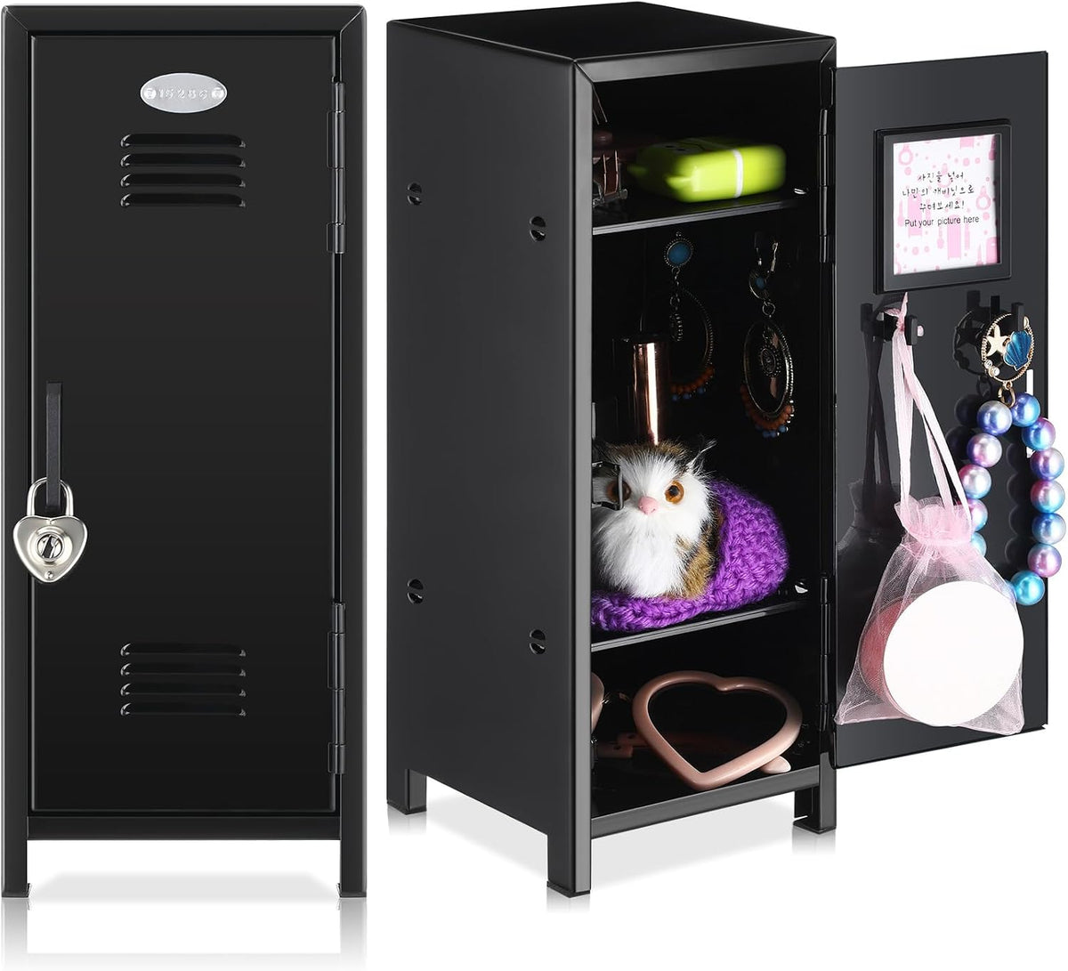 vercraft 2 pcs mini metal locker with lock, main product view
