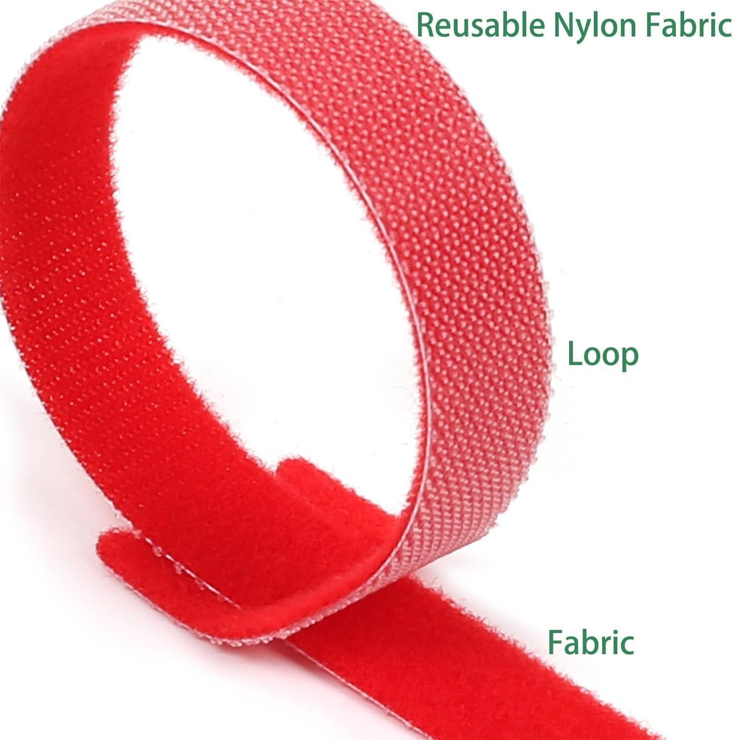 Reusable Hook and Loop Cable Ties, 102 Pcs 8 Inches Multicolor Nylon Fabric Fastening Straps for Cable Management and Organization