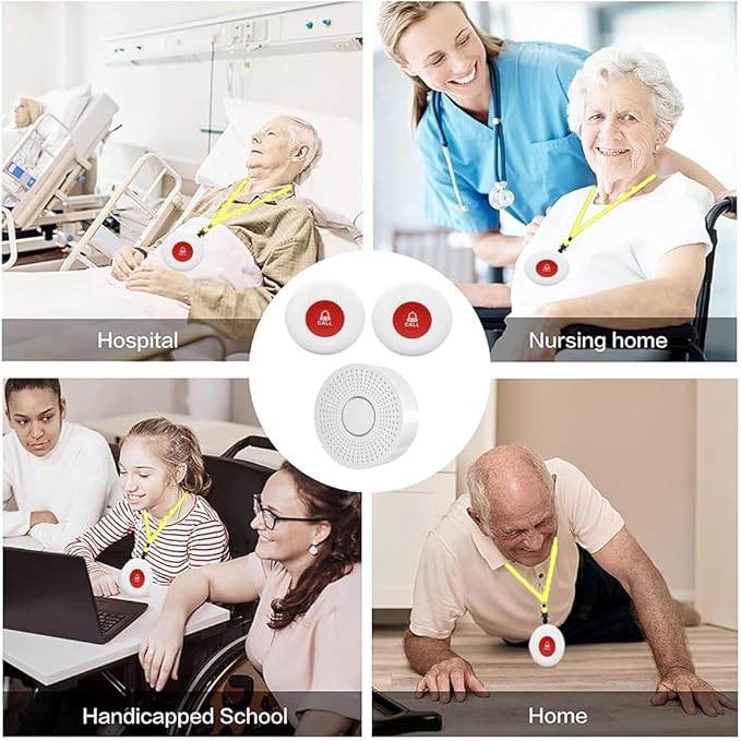 WiFi Caregiver Pager Call Button Wireless Nurse Alert Call Bell Emergency Alert - Image 3