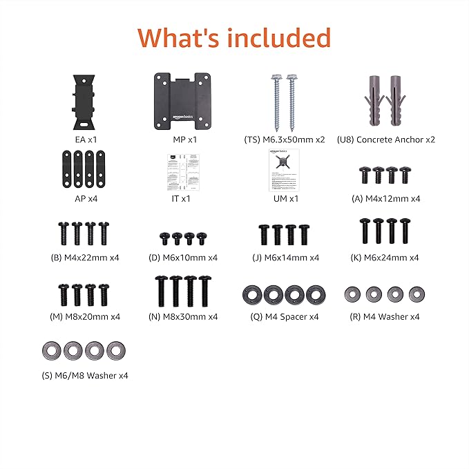Amazon Basics Tilt TV Wall Mount fits 12-40 inch TVs and VESA 200x200 - Image 6