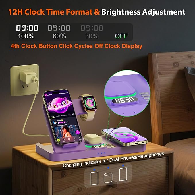 Dual Phone Magnetic Wireless Charging Station - Image 4