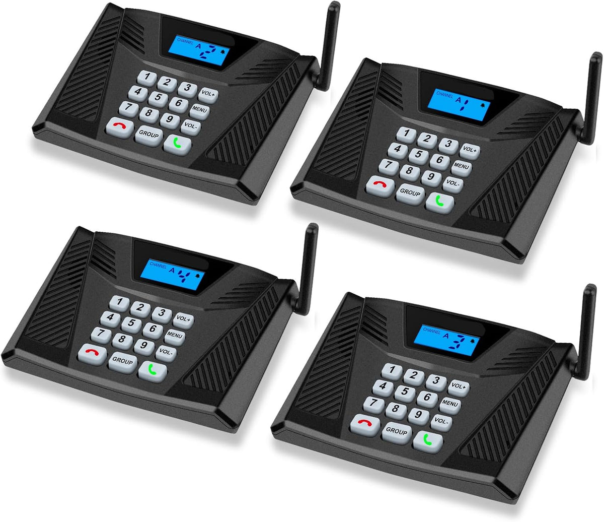 Intercoms Wireless for Home Hands Free, Upgrade Two Way Intercom 5300 Feet Range