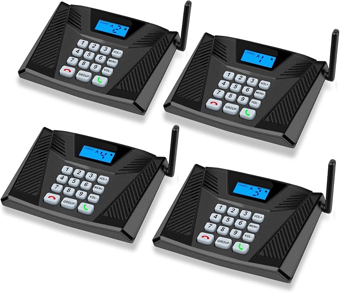 Intercoms Wireless for Home Hands Free, Upgrade Two Way Intercom 5300 Feet Range by SANZUCO