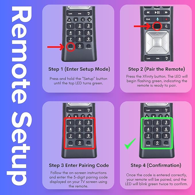 2 Pack XR11 Xfinity Remote Control Replacement – Universal IR/RF Remote - Image 4
