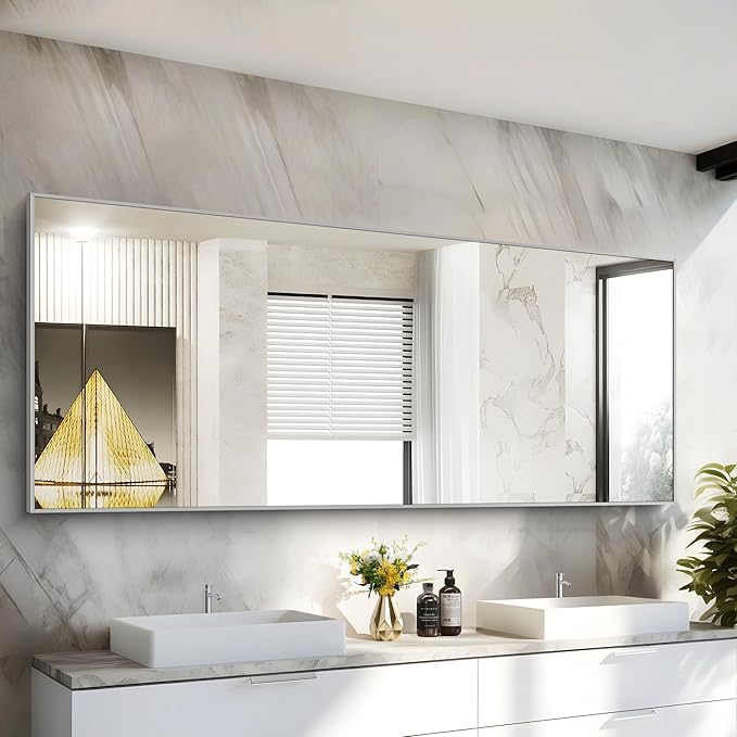 30x72inch Bathroom Mirror, Large Rectangular Wall Mirror - Image 2