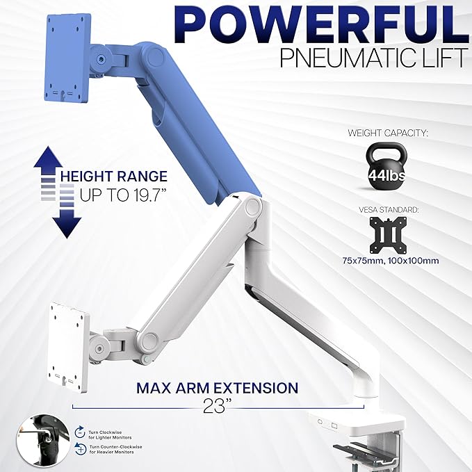 VIVO Heavy Duty Aluminum Ultrawide Monitor Tension Arm - Image 3