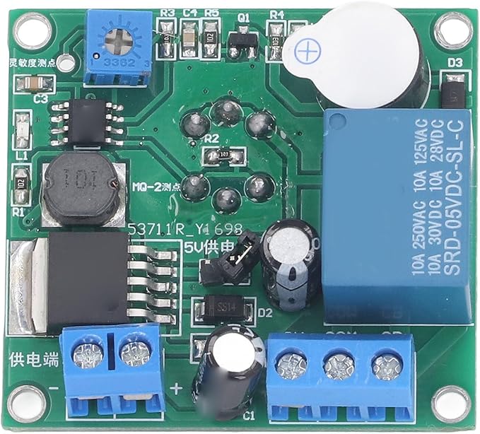 Smoke Sensor Module Switch, PVC Light Sound Alarm Smoke Detector Alarm Module - Image 2