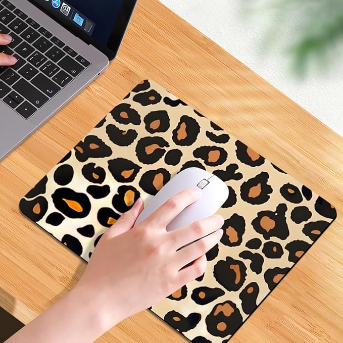 Into The Wild Leopard Print Case Square Mouse pad, Waterproof, Anti Slip Rubber - Image 7