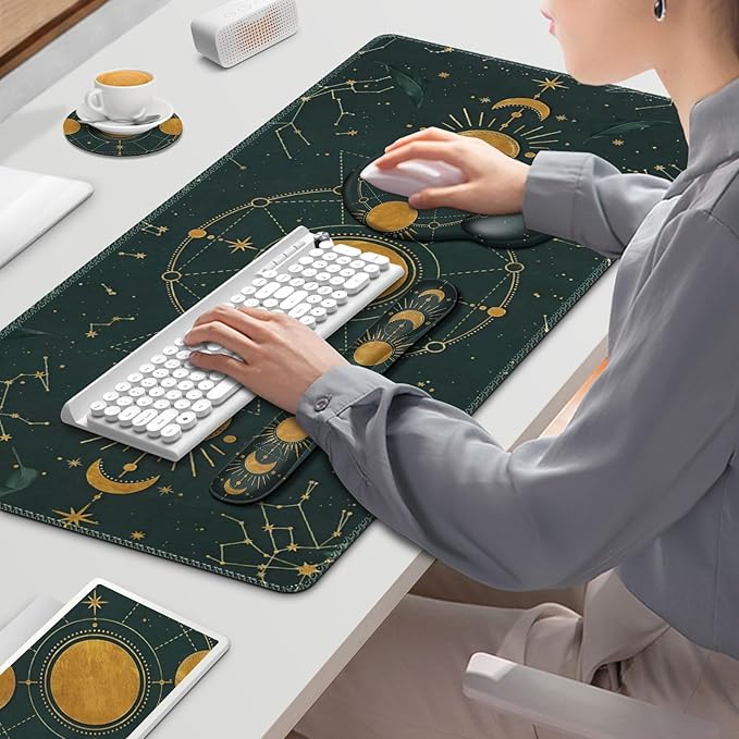Large Desk Mat, Gaming Mouse Pad, Desk Pad Protector, XXL Mousepad + Keyboard - Image 7