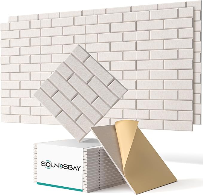 Soundsbay Soundproof Wall Panels, Acoustic Panels Self Adhesive, 18 Pack Sound by Soundsbay