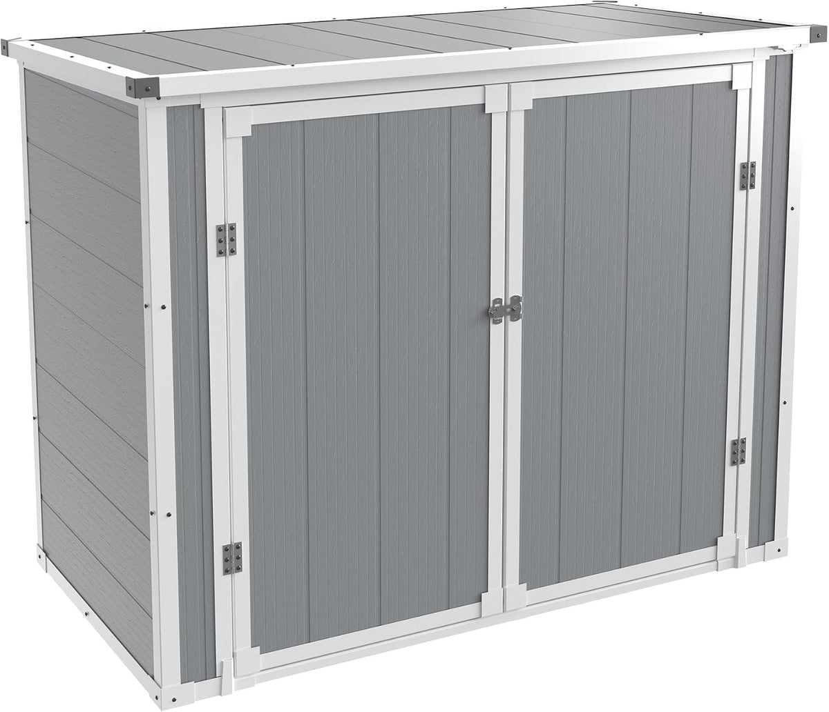 outdoor weatherproof resin storage shed with floor, main product view