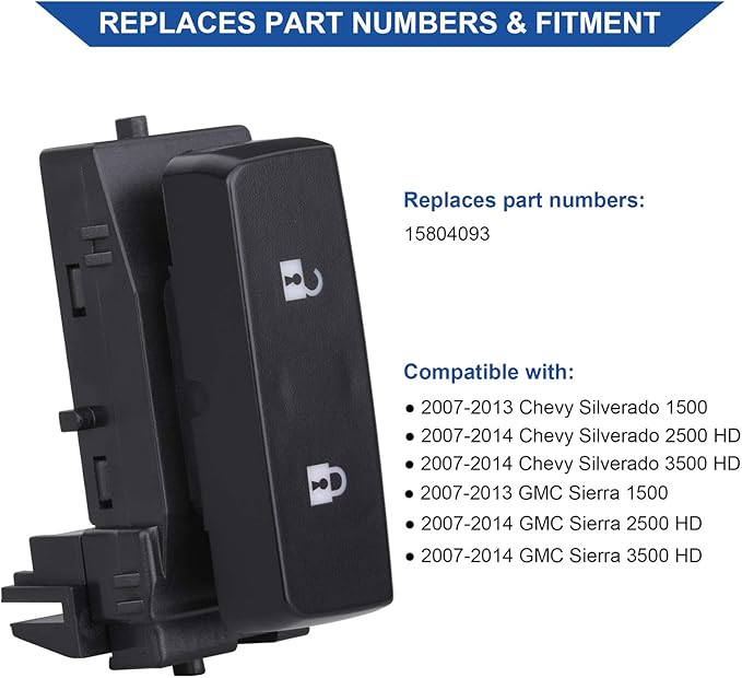 Obaee Power Window Control Switch Button & Front Driver Side Door Lock & Mirror - Image 4