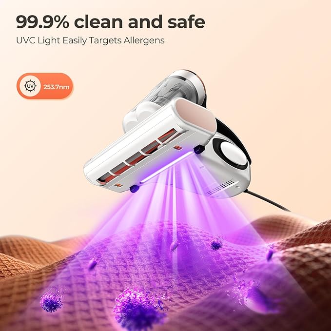 JIGOO J300 Lite Mattress Vacuum Cleaner，500W Bed Vacuum Cleaner - Image 3
