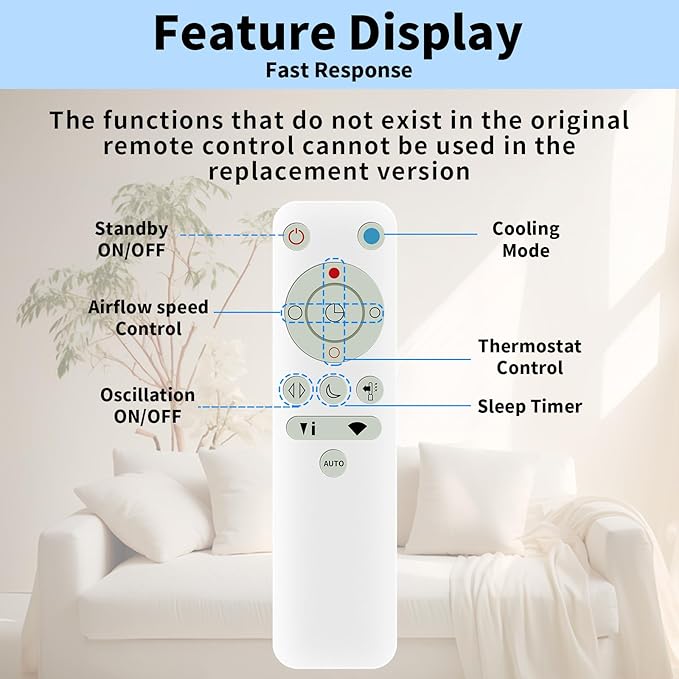 LUNOAOA Upgrade Glowing Remote Control Replacement No Setup - Image 6