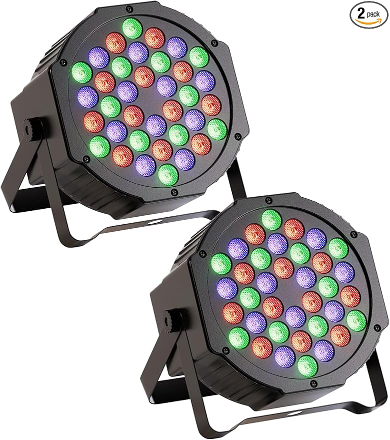 JAJALUYA LED Par Lights 36 LED Stage Lights 9 Modes RGB DJ Lights by JAJALUYA